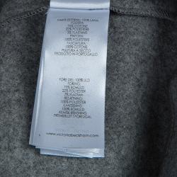 Pre Owned Victoria Victoria Beckham Grey Wool Double Layer Sleeveless Coat S