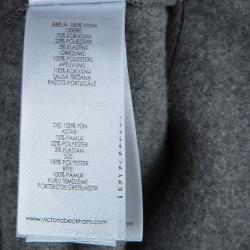 Pre Owned Victoria Victoria Beckham Grey Wool Double Layer Sleeveless Coat S