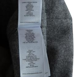 Pre Owned Victoria Victoria Beckham Grey Wool Double Layer Sleeveless Coat S