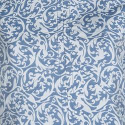 Pre Owned Victoria Victoria Beckham Blue and White Brocade Sleeveless Shift Dress L