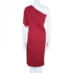 Vivienne Westwood Anglomania Red Aster One Shoulder Jersey Dress XL