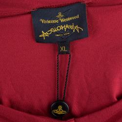 Vivienne Westwood Anglomania Red Aster One Shoulder Jersey Dress XL