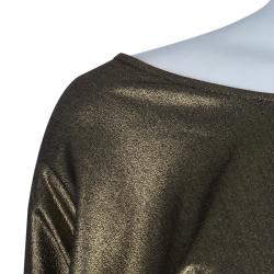Vivienne Westwood Anglomania Gold Metallic Long Sleeve Top S