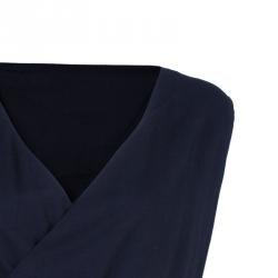 Pre Owned Vivienne Westwood Anglomania Black Crepe Peplum Top L