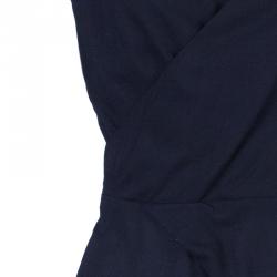 Pre Owned Vivienne Westwood Anglomania Black Crepe Peplum Top L