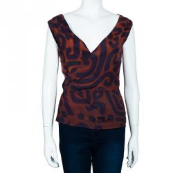 Pre Owned Vivienne Westwood Anglomania Printed Backless Top S