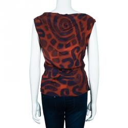 Pre Owned Vivienne Westwood Anglomania Printed Backless Top S
