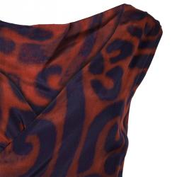 Pre Owned Vivienne Westwood Anglomania Printed Backless Top S