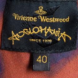 Pre Owned Vivienne Westwood Anglomania Printed Backless Top S
