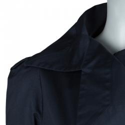 Vivienne Westwood Anglomania  Navy Blue Cotton Belted Trench Coat S