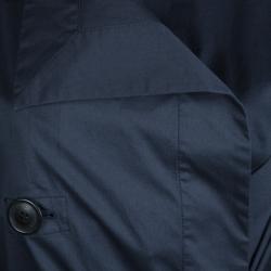 Vivienne Westwood Anglomania  Navy Blue Cotton Belted Trench Coat S