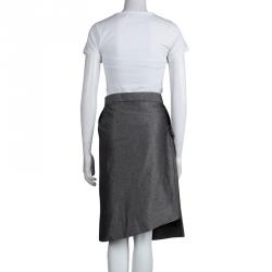 Pre Owned Vivienne Westwood Anglomania Grey Textured Draped Skirt L