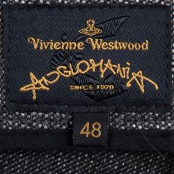 Pre Owned Vivienne Westwood Anglomania Grey Textured Draped Skirt L