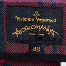 Vivienne Westwood Anglomania Plaid Wool Draped Philosophy Skirt L