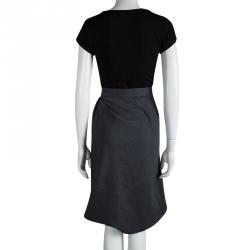 Vivienne Westwood Red Label Grey Wool A-Symmetric Hem Line Detail Skirt L