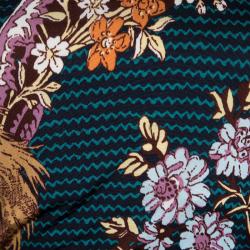 Pre Owned Vivienne Westwood Anglomania Multicolor Floral Printed Drape Detail Dress XS