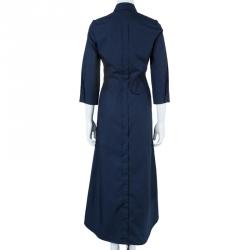 Pre Owned Weekend Max Mara Navy Blue Maxi Shirt Dress S