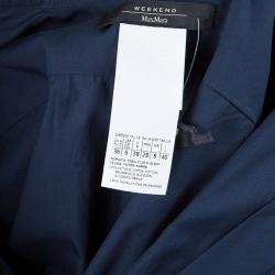 Pre Owned Weekend Max Mara Navy Blue Maxi Shirt Dress S
