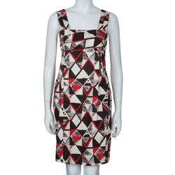 Pre Owned Weekend Max Mara Multicolor Print Sleeveless Dress M