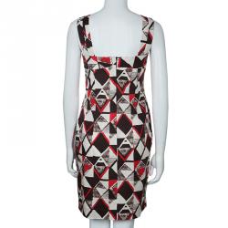 Pre Owned Weekend Max Mara Multicolor Print Sleeveless Dress M