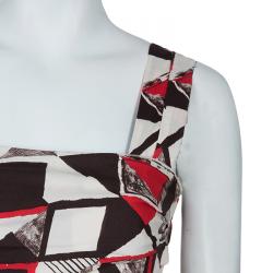 Pre Owned Weekend Max Mara Multicolor Print Sleeveless Dress M