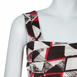 Pre Owned Weekend Max Mara Multicolor Print Sleeveless Dress M
