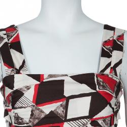 Pre Owned Weekend Max Mara Multicolor Print Sleeveless Dress M