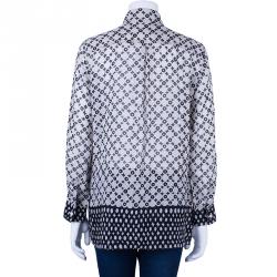 Pre Owned Weekend Max Mara Geometric Print Silk Shirt S