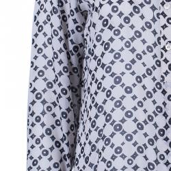 Pre Owned Weekend Max Mara Geometric Print Silk Shirt S