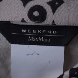 Pre Owned Weekend Max Mara Geometric Print Silk Shirt S
