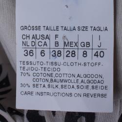 Pre Owned Weekend Max Mara Geometric Print Silk Shirt S