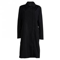 Pre Owned Weekend Max Mara Black Padded Nylon Overcoat M
