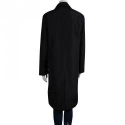 Pre Owned Weekend Max Mara Black Padded Nylon Overcoat M