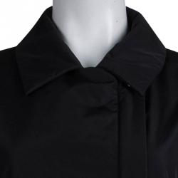 Pre Owned Weekend Max Mara Black Padded Nylon Overcoat M