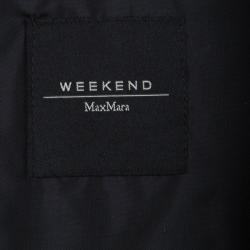 Pre Owned Weekend Max Mara Black Padded Nylon Overcoat M