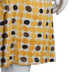 Pre Owned Weekend Max Mara Yellow Polka Dot Print Dress L