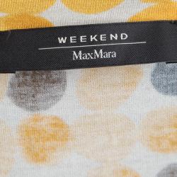 Pre Owned Weekend Max Mara Yellow Polka Dot Print Dress L