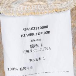 Pre Owned Weekend Max Mara Yellow Polka Dot Print Dress L