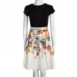 Pre Owned Weekend By Max Mara Multicolor Floral Printed Pleat Detail Molina Skirt M