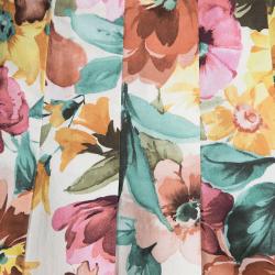 Pre Owned Weekend By Max Mara Multicolor Floral Printed Pleat Detail Molina Skirt M