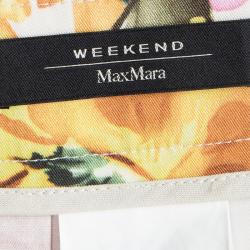 Pre Owned Weekend By Max Mara Multicolor Floral Printed Pleat Detail Molina Skirt M