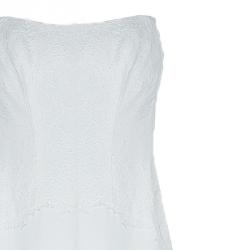 White By Vera Wang Strapless Ivory Ruffle Wedding Gown XS