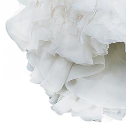 White By Vera Wang Strapless Ivory Ruffle Wedding Gown XS