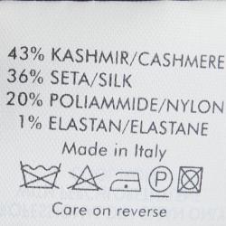 Pre Owned Yves Saint Laurent Navy Blue Knit Asymmetric Cap Sleeve Cardigan M