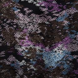 Pre Owned Yves Saint Laurent Multicolor Printed Silk Long Sleeve Tie Detail Top L
