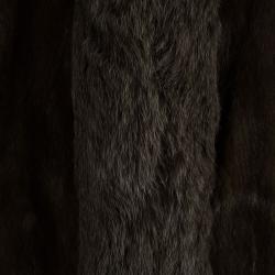 Pre Owned Yves Saint Laurent Fourrures Brown Fox Fur Coat M
