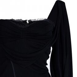 Pre Owned Zac Posen Black One Shoulder Dress M