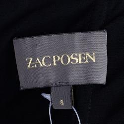 Pre Owned Zac Posen Black One Shoulder Dress M