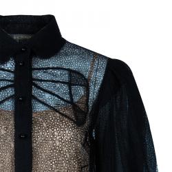 Pre Owned Zac Posen Black Lace Top M