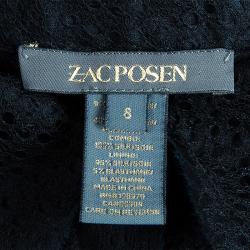 Pre Owned Zac Posen Black Lace Top M
